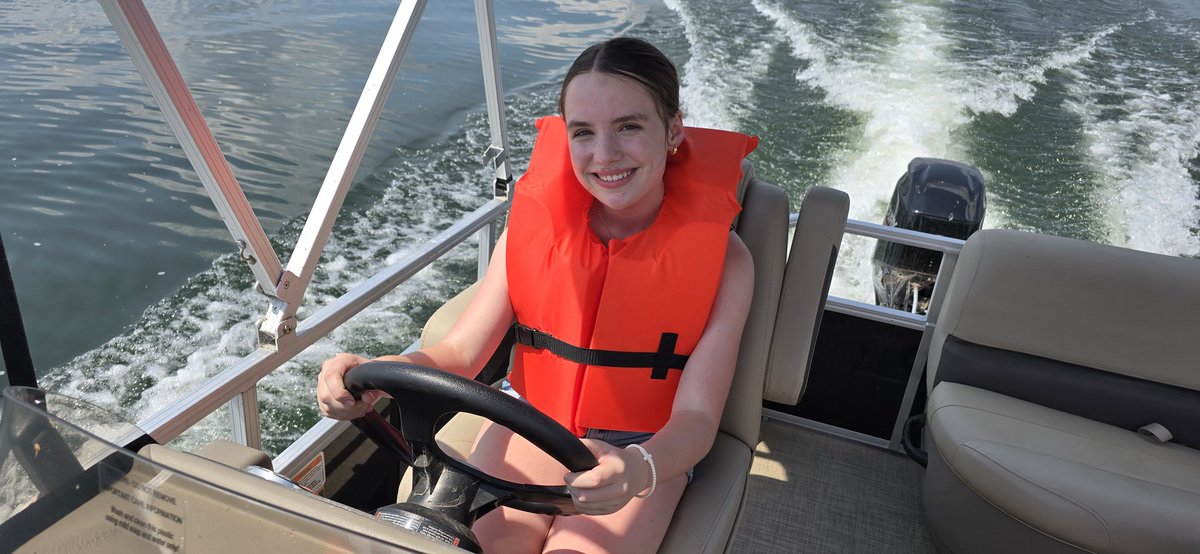 Out on the lake with family