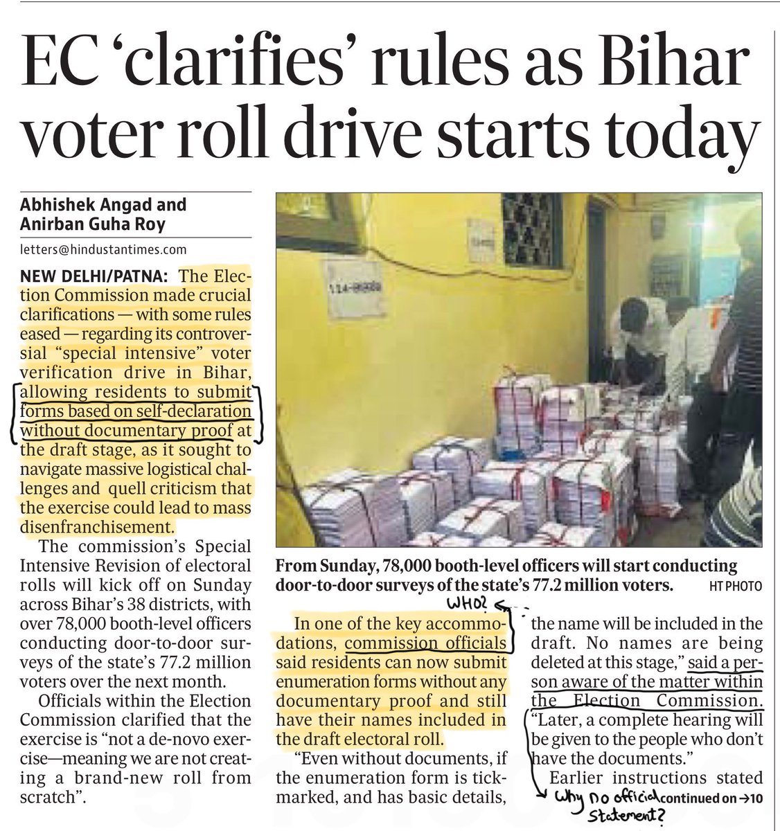 Saket Gokhale MP (@saketgokhale) on Twitter photo Election Commission has been CAUGHT & EXPOSED
On Saturday, <a href="/AITCofficial/">All India Trinamool Congress</a> did a press conference in Delhi about how the ECI is using the “special intensive revision” to delete voters & help the Modi Govt bring in the NRC through the back door.
Within 24 hours of our presser: Election Commission has been CAUGHT & EXPOSED
On Saturday, <a href="/AITCofficial/">All India Trinamool Congress</a> did a press conference in Delhi about how the ECI is using the “special intensive revision” to delete voters & help the Modi Govt bring in the NRC through the back door.
Within 24 hours of our presser: