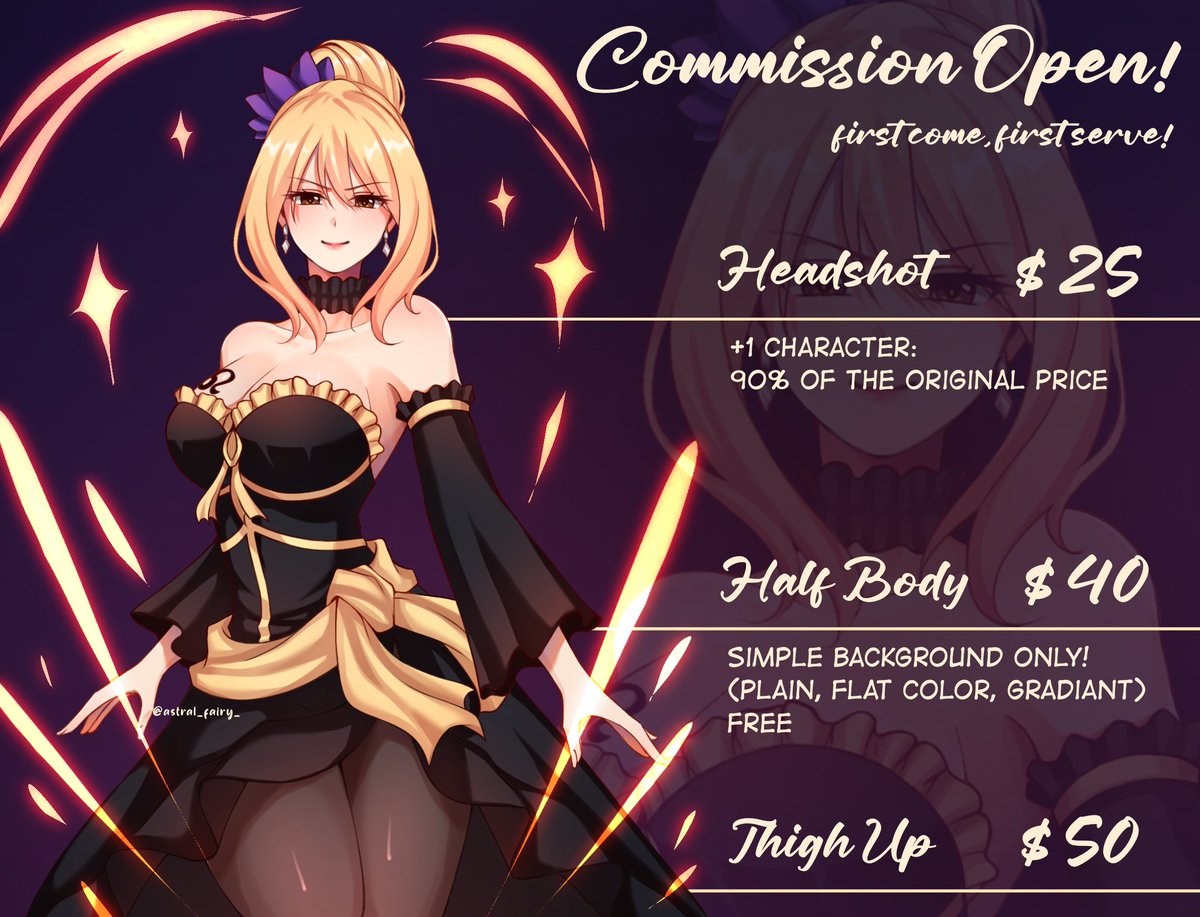 10 COMMISSION SLOTS OPEN!
Hi! I'm accepting simple character illustration requests for now. Please send me a message through this account if you're interested 💗

See the thread for more samples and other important details.

Reposts are greatly appreciated! Thank you!