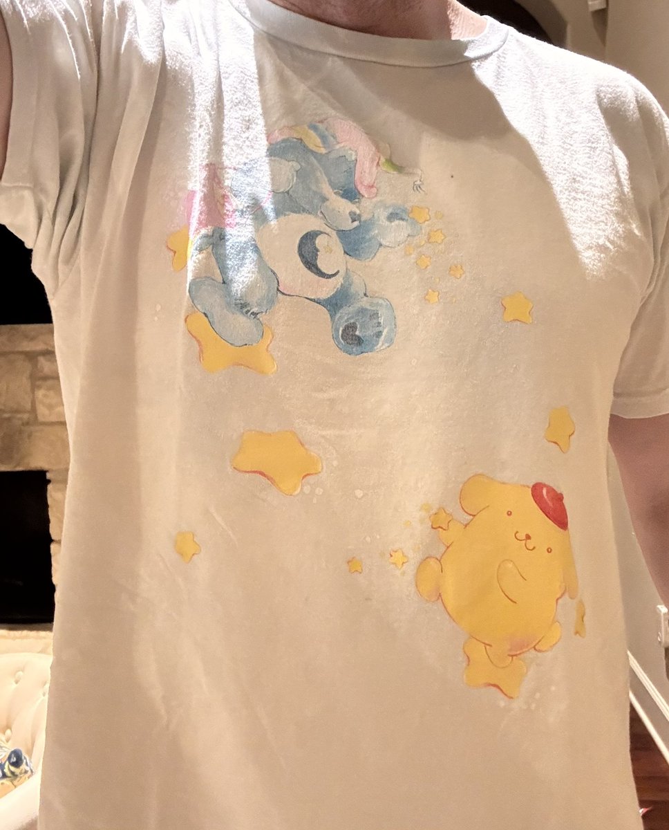 DavidBennett__'s tweet image. In celebration of pompompurin’s 2025 Sanrio character rally win…
My special @carebears + @dailypompurin t-shirt!
Very exciting competition this year @sanrio_news @sanrio @sanriodaily
(And so happy for @pompompomutan and supporters!!)
