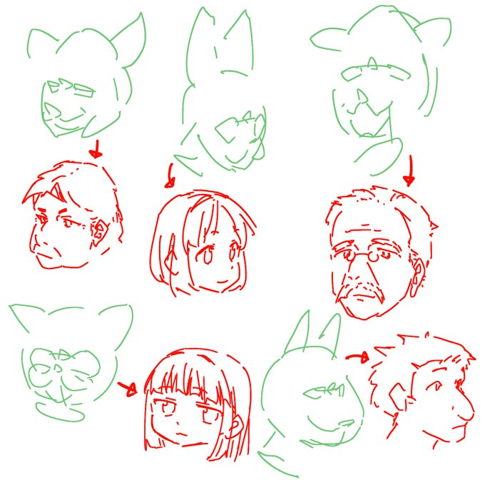 動物顔の素体、顔の特徴掴みやすい。
あと楽しい。

(過去のハウツーはプロフィールの「ハイライト」タブにまとめました) 