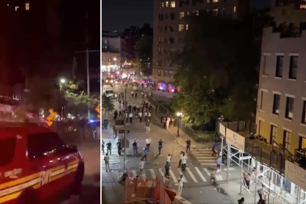 nypost's tweet photo. 2 shot outside historic Stonewall Inn following NYC Pride March https://t.co/PYPJSWxWqT https://t.co/hSibznJ9At