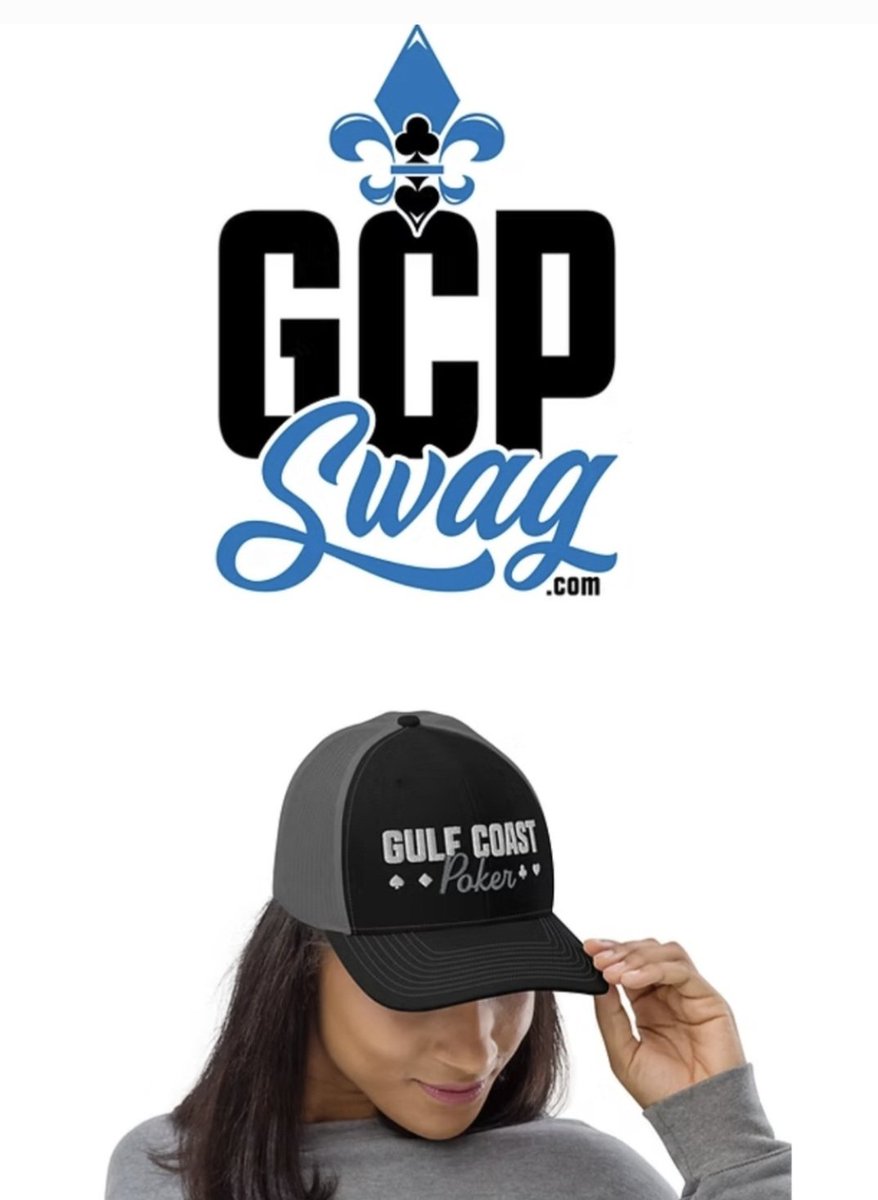 GCPGeneD's tweet photo. @H_ShoePokerRoom **** Gulf Coast Poker Merch****
Come support Gulf Coast Poker (GCP) on our online merch/swag store. Plenty of cool merch to choose from

https://t.co/Z4qidvcGzF https://t.co/EFO6w25Q2o