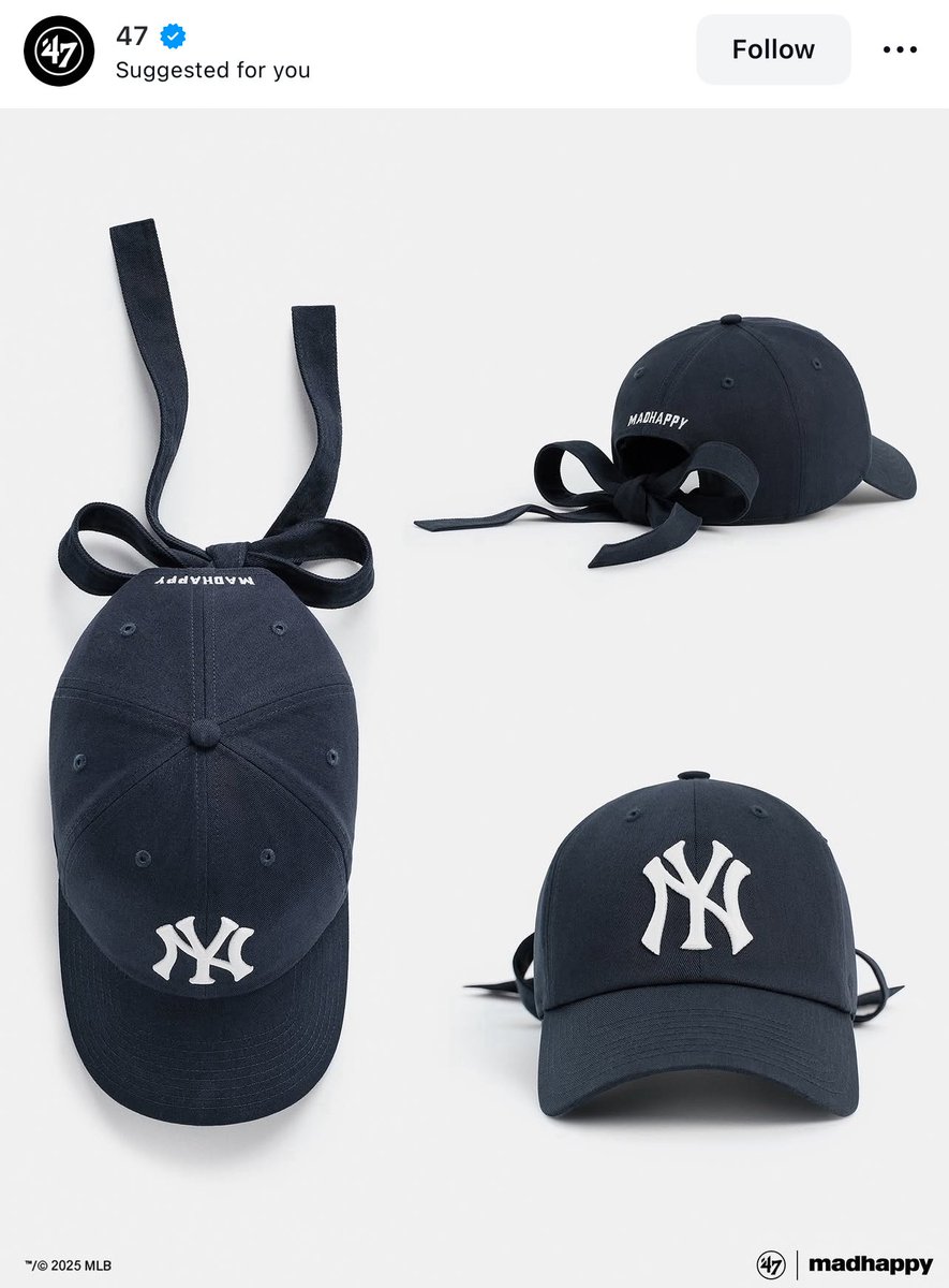 madhappy✖️47 リボンキャップ可愛すぎませんか🎀🧢