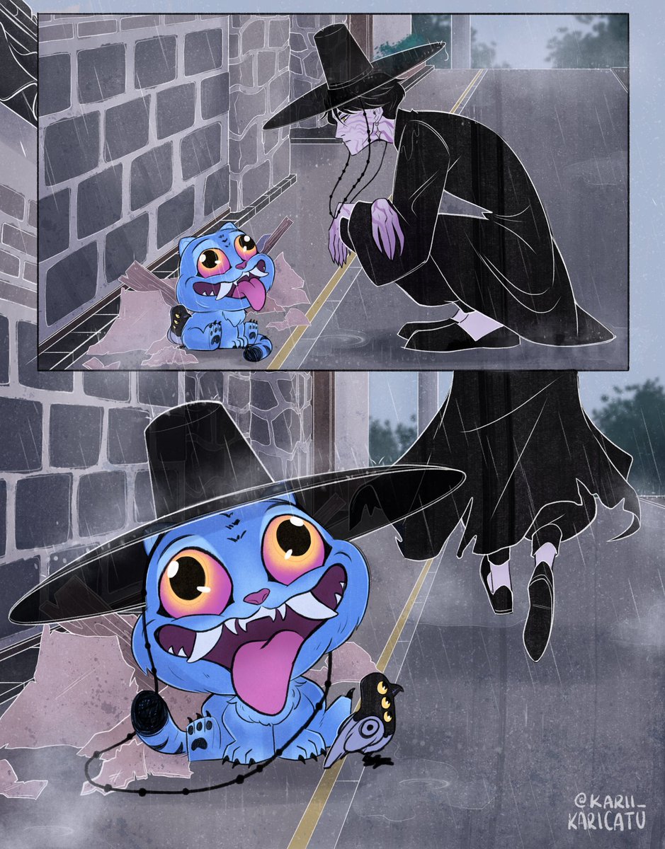 karii_karicatu's tweet image. First encounter 1/2
#KPOPDEMONHUNTERS #Jinu #derpy