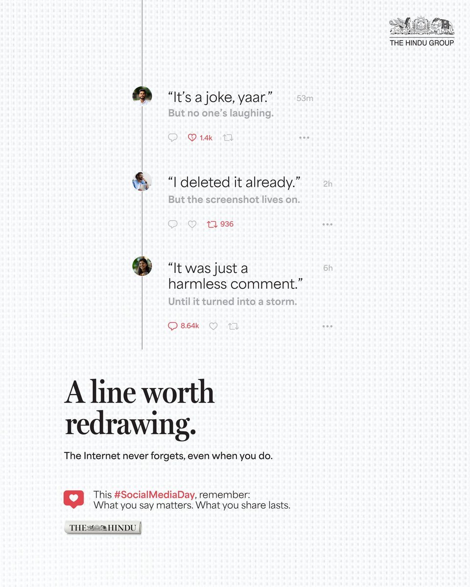 On World Social Media Day, remember:
What you say, matters. What you say, lasts.

#SocialMediaDay