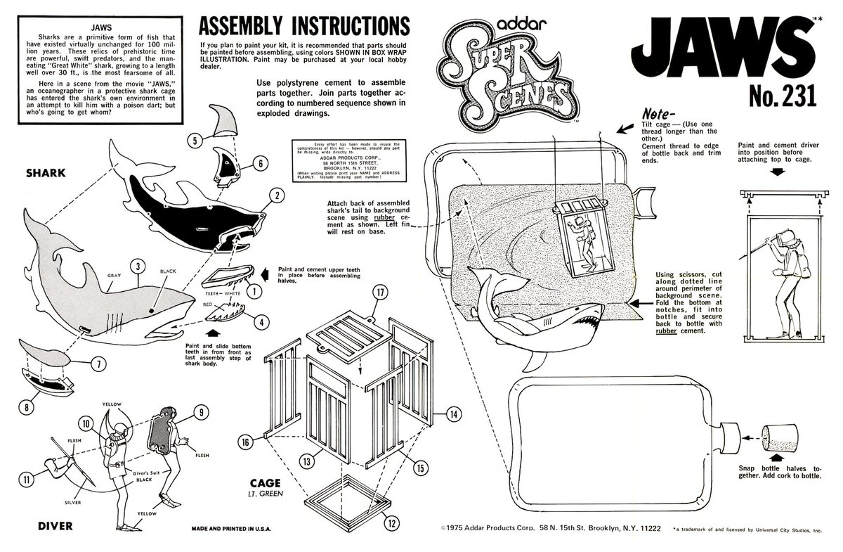 Who else glued together this JAWS scene-in-a-bottle kit?
#JAWS #JAWS50 #JAWS50th #jaws50thanniversary