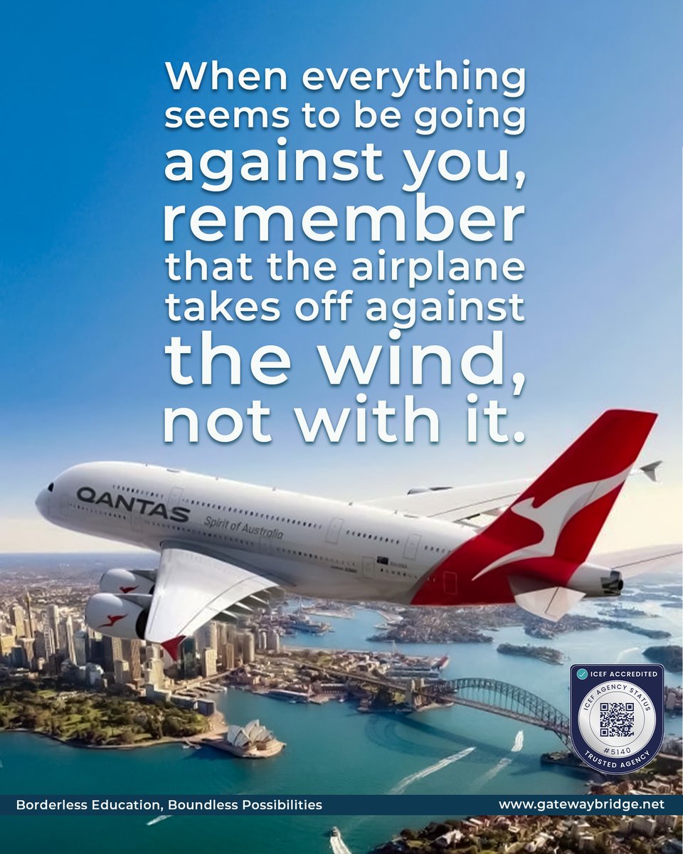 gatewaybridge's tweet image. Setbacks aren’t the end—they’re the lift-off point. Whether it’s uncertain timelines or self-doubt creeping in, every challenge is part of your ascent.

Keep pushing forward. Your study path and your journey abroad doesn’t stall here—it takes off. 

#GatewayBridgeedu