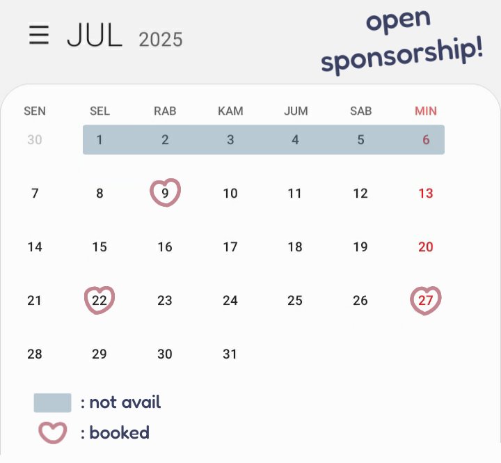 help repo___ost! 🧸

halo__< aku sudah open sponsor di bulan juli ya teman-teman! untuk yg mau booking tanggal atau tanya-tanya dulu boleh dm aku atau chat di tele yahh<3 untuk katalog sponsor bisa kalian lihat di ch ini < t.me/bearoci > terimakasih banyak!

#zonauang