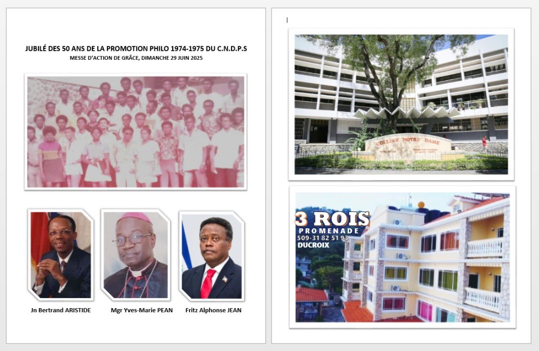 Fritzalphonsej's tweet image. Les jubilaires de la classe 74-75 du Collège Notre Dame du Perpétuel Secours. Cap-Haitien. Une journée de retrouvailles mais aussi de réflexions sur l’avenir du pays.