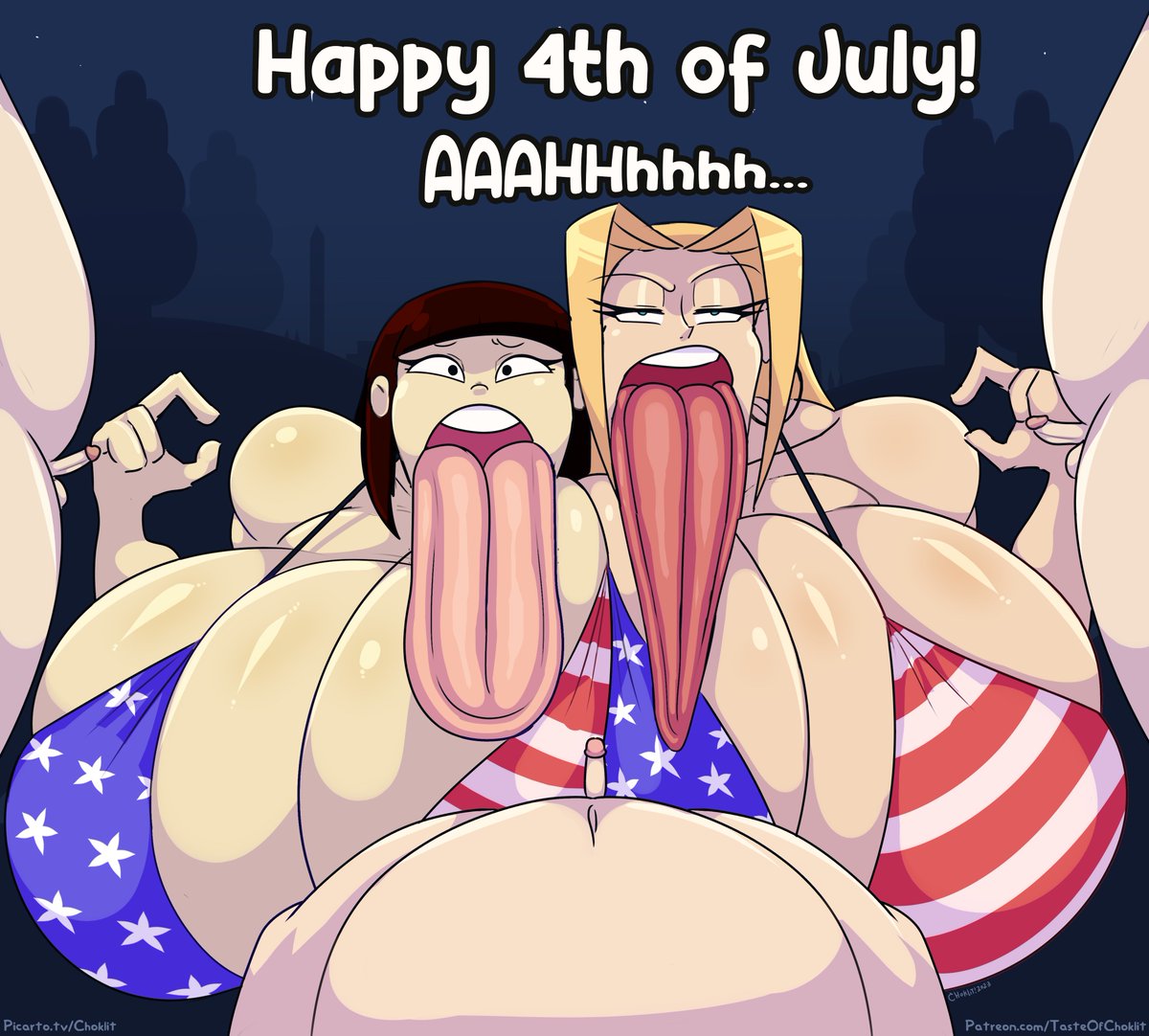 Choklit11's tweet image. Hppy 4th of July from the Tastetown tongues! 👅