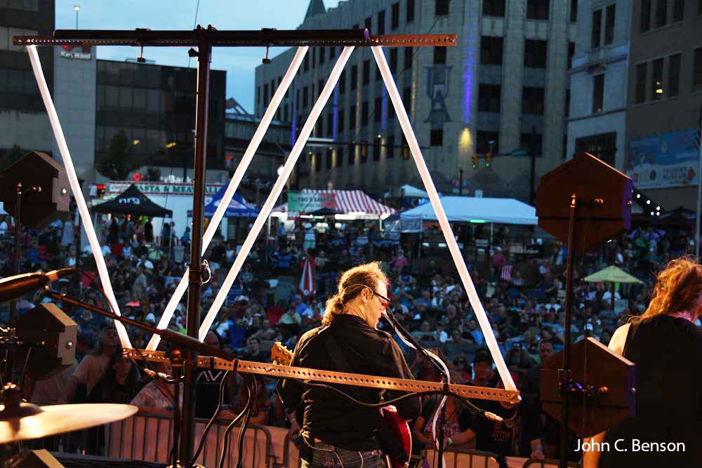 My band Ravenwood performing at Lock 3 Amphitheater in Akron, OH for a capacity crowd opening for Zoso on September 2nd, 2022. Such an awesome night. Photography by John C Benson #rockband <a href="/Lock3Akron/">Lock 3</a>