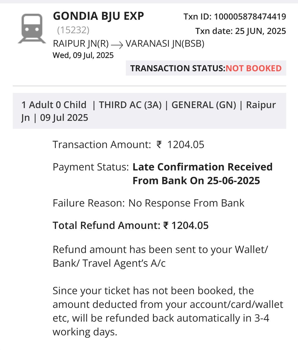 AttulSingh1's tweet photo. @IRCTCofficial Is it @IRCTCofficial ’s glitch or @pnbindia ’s?
Doesn’t matter anymore, the problem is still unresolved.
I’ve complained at both places, but no clear answer.
The money is stuck, and I’m just left hanging.
How long do customers have to suffer like this? https://t.co/3VSJWp7ugu