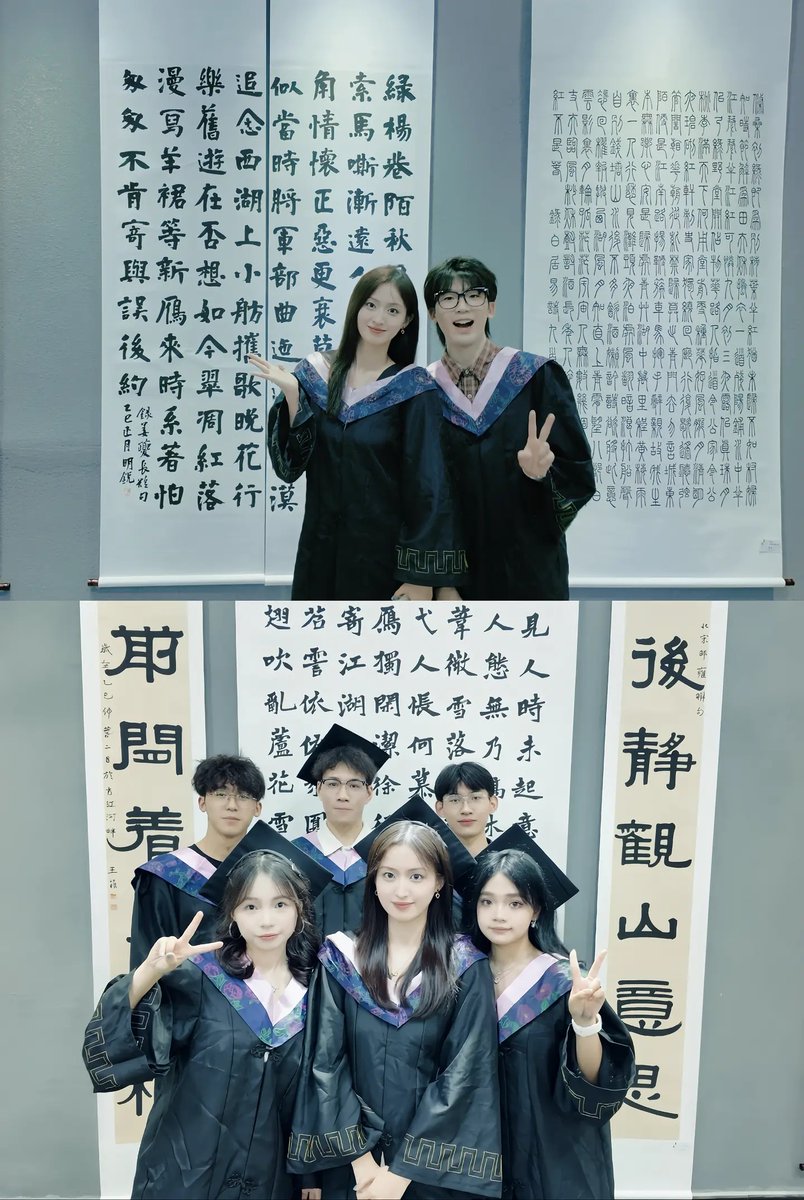 ycu1958's tweet image. Our talented seniors from the School of Calligraphy &amp;amp; Arts are turning their final pages in style!Dressed in academic gowns and radiant smiles, they’ve filled the campus with laughter, beauty, and lasting memories. 
#ClassOf2025 #CalligraphyAndArts #GradVibes #YCUGraduationSeason