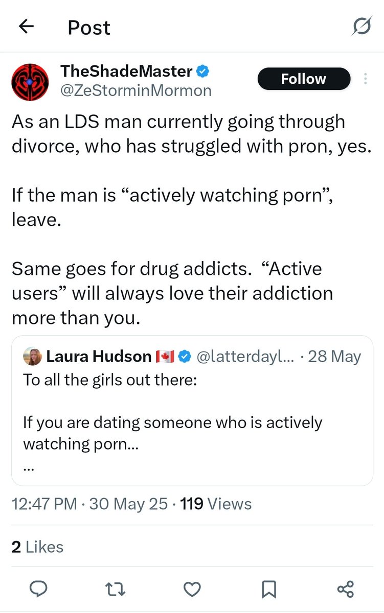 This account needed to come out of retirement as a result of this development! Who would have thought being an aggressive racist and misogynist would have resulted in divorce! Way to go, Jabba! Many of us tried to warn you of the error of your ways. <a href="/ZeStorminMormon/">TheShadeMaster</a>