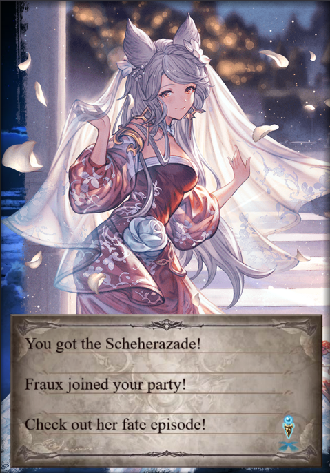 Granblue Fantasy introduces new limited series... toss 160 pulls and get both. Quite the win today haha

#グラブル #GBF