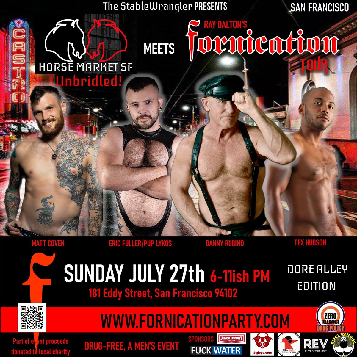 the StableWrangler presents (@stablewrangler) on Twitter photo Fornication finally comes to San Francisco and it gets even better during Dore Alley Sunday it meets HorseMarkt unbridled- yes two for one nasty event married <a href="/RayDaltonXXX/">X Ray Dalton ā”ļøNYC Jun 13-15 āļø PVD Jun 19-21</a> <a href="/FornicationMen/">X: Ray Daltonās Fornication</a> <a href="/HorseMarketSF/">HorseMarketSF.com</a> get tickets now HorseMarketSF.com/tickets Fornication finally comes to San Francisco and it gets even better during Dore Alley Sunday it meets HorseMarkt unbridled- yes two for one nasty event married <a href="/RayDaltonXXX/">X Ray Dalton ā”ļøNYC Jun 13-15 āļø PVD Jun 19-21</a> <a href="/FornicationMen/">X: Ray Daltonās Fornication</a> <a href="/HorseMarketSF/">HorseMarketSF.com</a> get tickets now HorseMarketSF.com/tickets