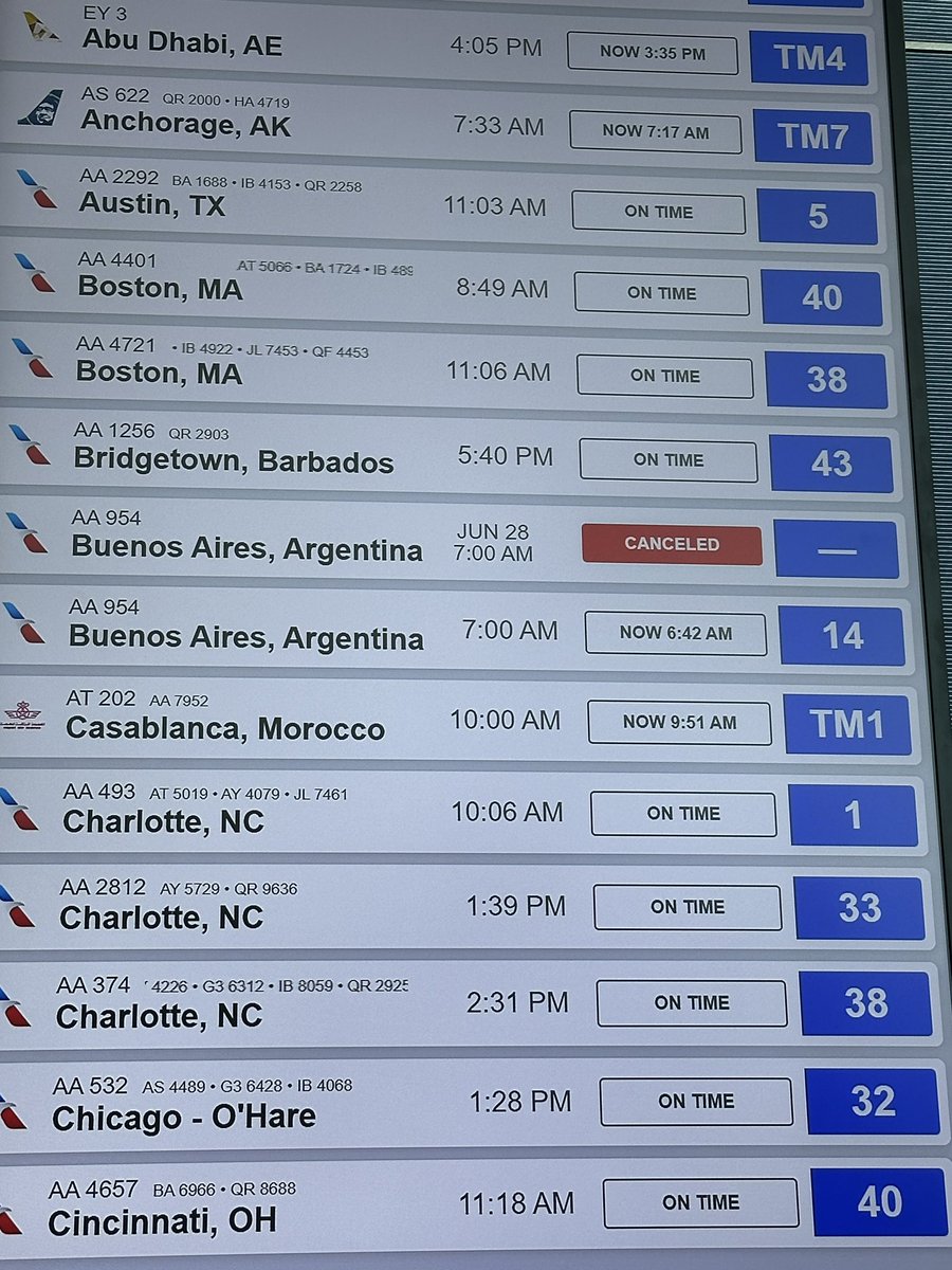 omendiz's tweet image. Participar de eventos científicos internacionales tmbn significa esto y todo lo q ello acarrea. (Ej. Q t digan no sé cuando Ud puede regresar, quizás en 4 días) “Gracias” @AmericanAir #NYValves2025