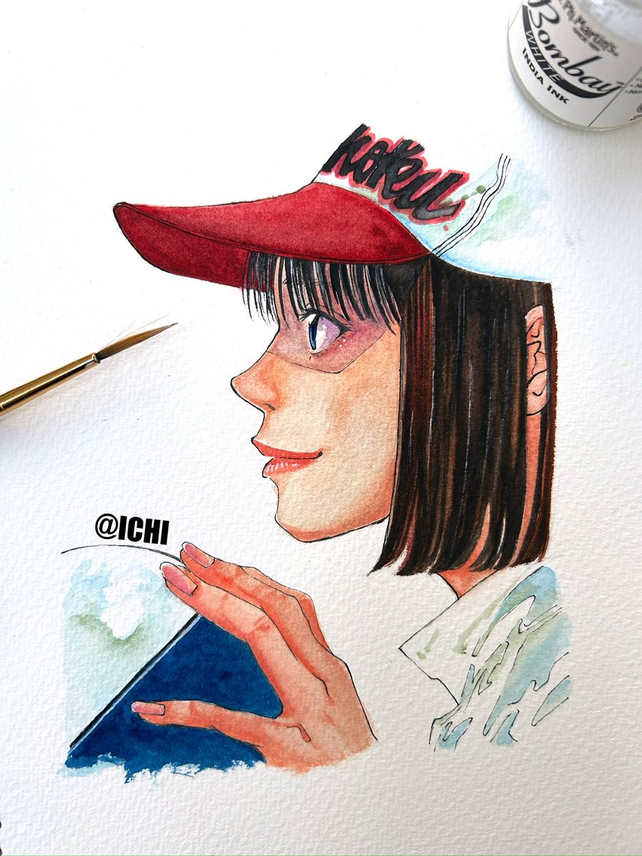 水彩でスラムダンク🏀✨✨

晴子ちゃん❤️‍🔥
#水彩
#illustration
#SLAMDUNK 
#模写