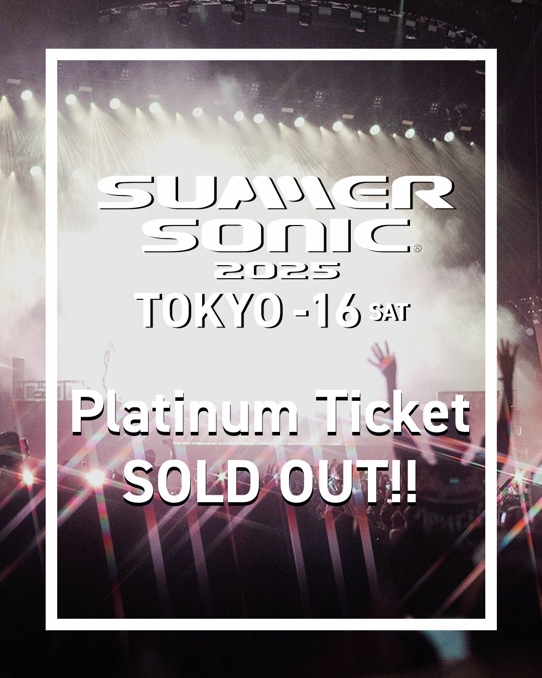 サマソニ summersonic東京 8月20日1枚 SUMMER SONIC 2025 公式サイト