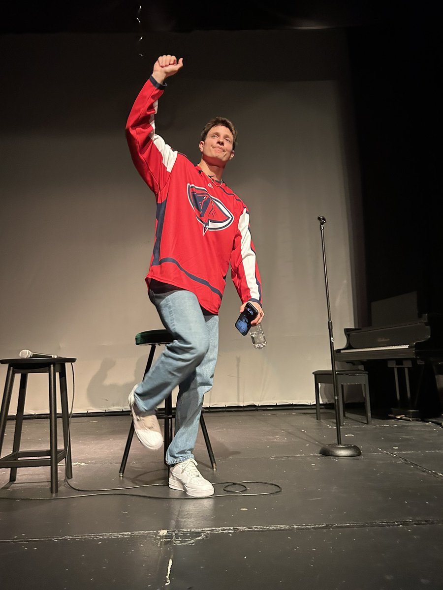 MarciaOnTheGo's tweet photo. That was the most epic show ever!!!! He did talk to and roast me and Leigh a bit!!  Best show ever. @mattrife 
We were the ones with the guns in the house and the 30 year old:) lol https://t.co/RtI6EdPa91
