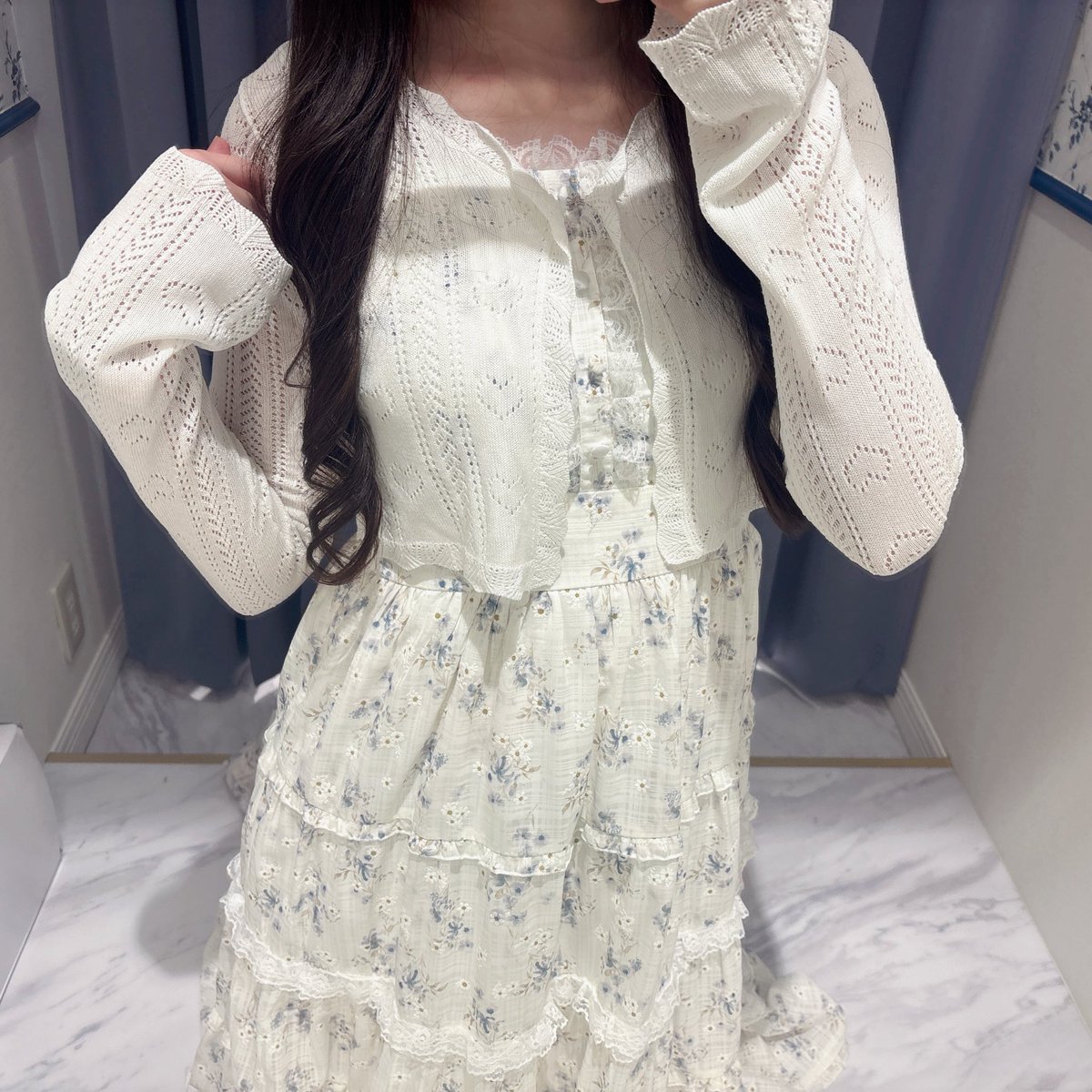 evelyn渋谷店 *.+ﾟ♡New arrival♡*.+ﾟ 🎀レースフリルティアードOP