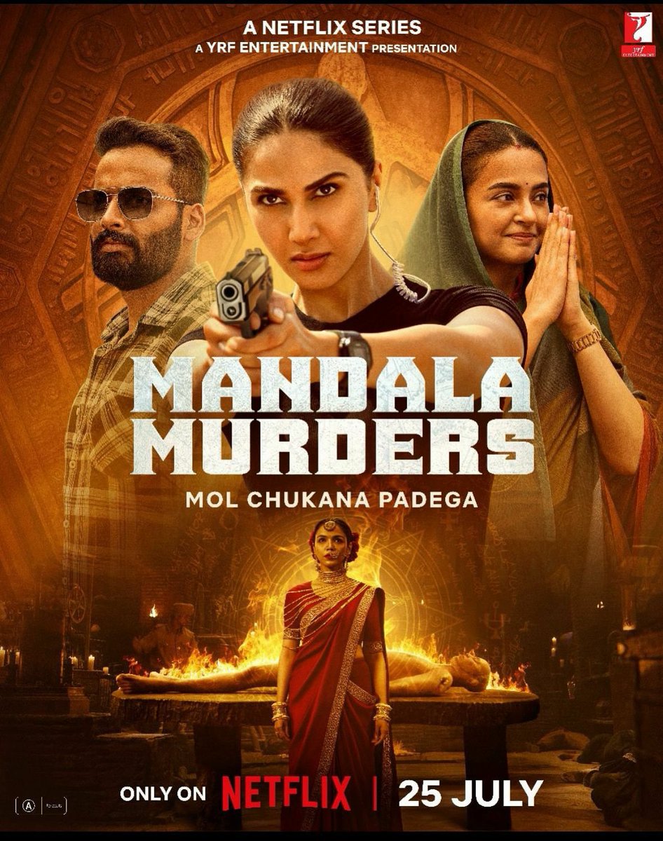 Upcoming...
Har vardaan mein ek shraap chhupa hai, mol chukane ka waqt jald aane wala hai 🕸️
Watch Mandala Murders, out 25 July, only on Netflix. #MandalaMurdersOnNetflix  <a href="/vaanikapoor/">vani kapoor</a> @vaibhavrajgupta @surveenchawla @shriya.pilgaonkar <a href="/gopiputhran/">Gopi Puthran</a> <a href="/manan/">Manan 🤦🏽‍♂️</a>.rawat  <a href="/raghuveeryadav/">raghu</a>