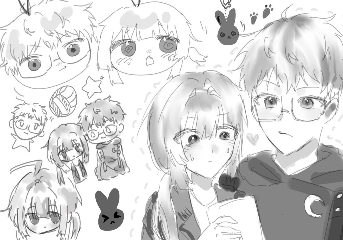 이런식으로 캔버스 가득 채워져 있는 커미션도 좋아해서 꽤 자주 넣고 있어요