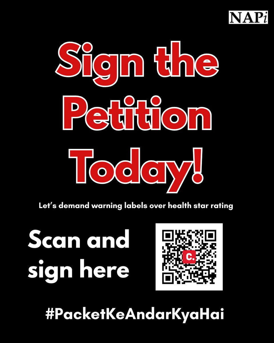 Demand warning labels instead of health star rating from the government! Sign the petition now: chng.it/k2wsmXnGJS <a href="/Moveribfan/">Dr. Arun Gupta MD FIAP (Ped)</a> <a href="/fssaiindia/">FSSAI</a>