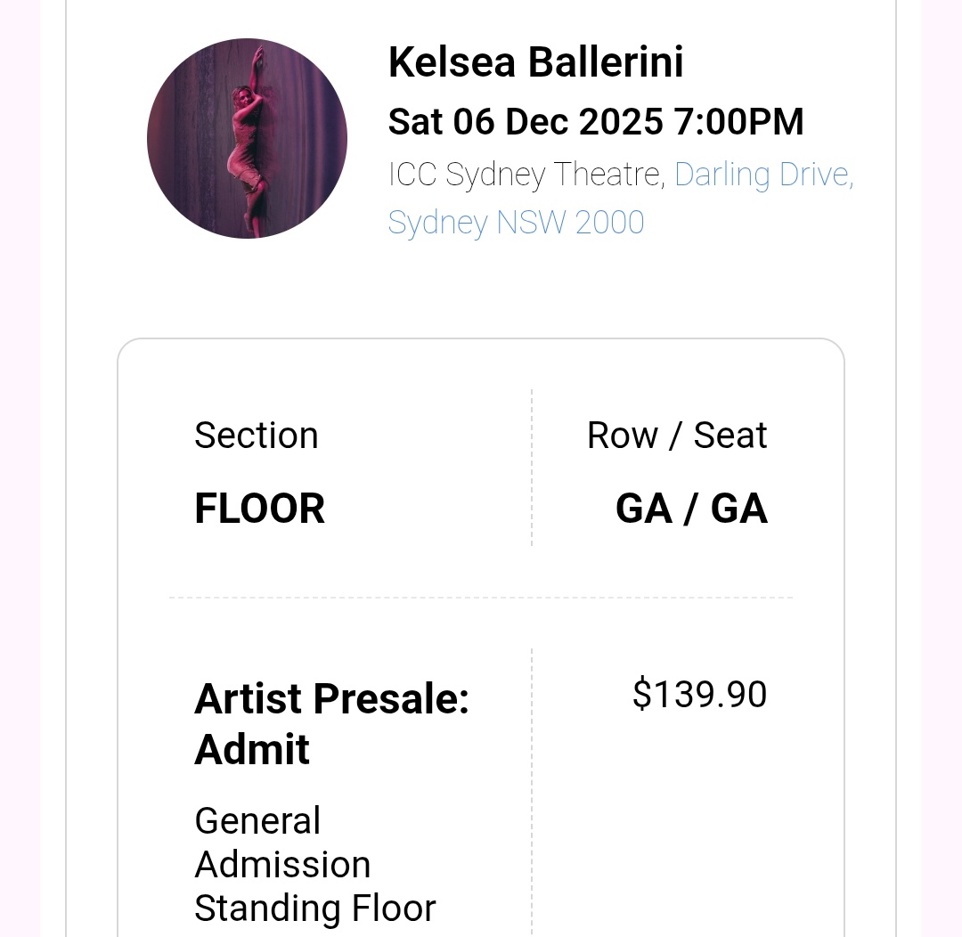 spacey_mel's tweet photo. see you in December @KelseaBallerini 🩷 @shayne_hooper &amp; I will be the kiwi accents you can hear 😉🫶 https://t.co/g62gSqDaKz