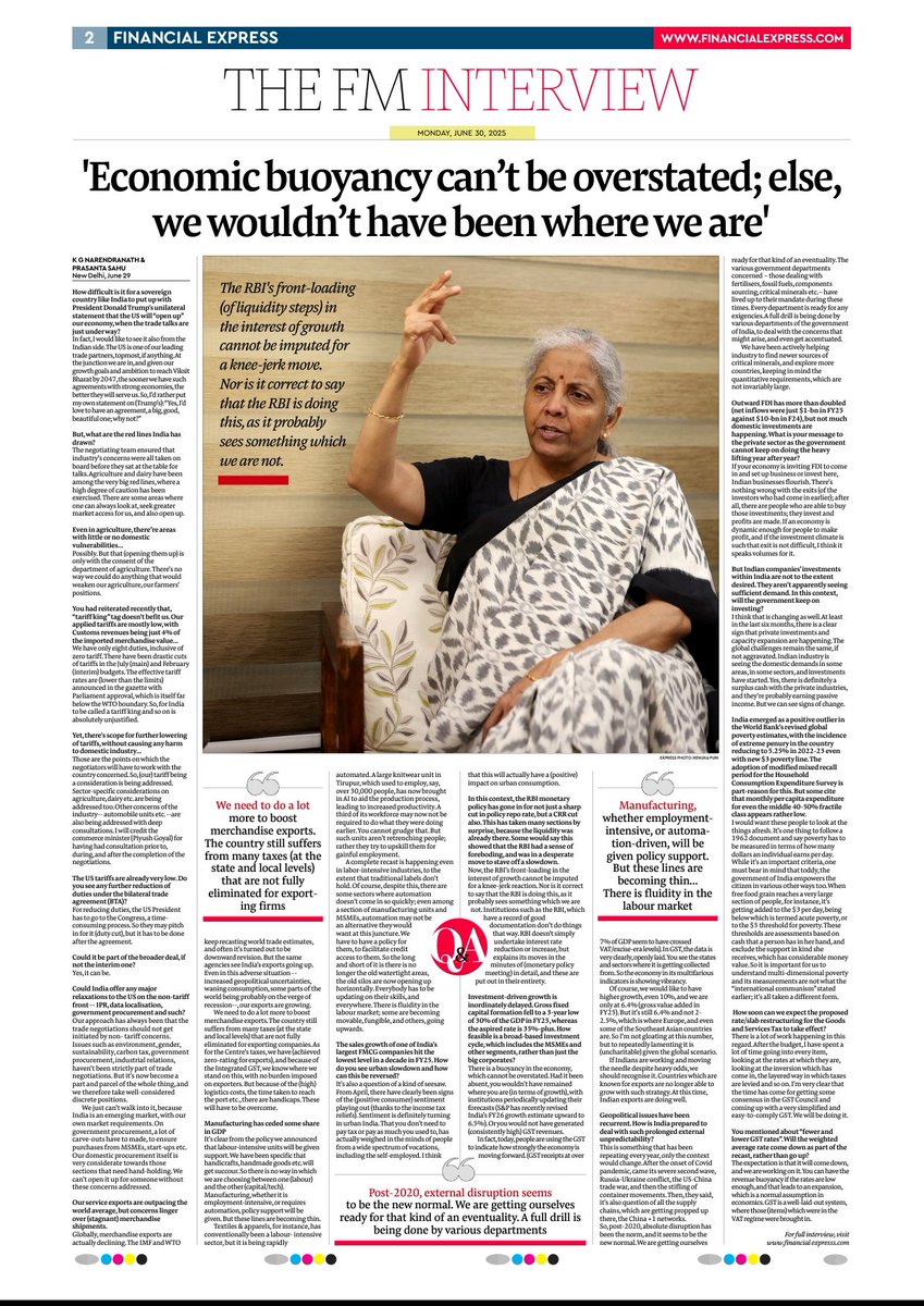 "It’s clear from the policy we announced that labour-intensive units will be given support. We have been specific that handicrafts, handmade goods etc will get succour. So there is no way in which we are choosing between one (labour) and the other (capital/tech). 

Manufacturing,