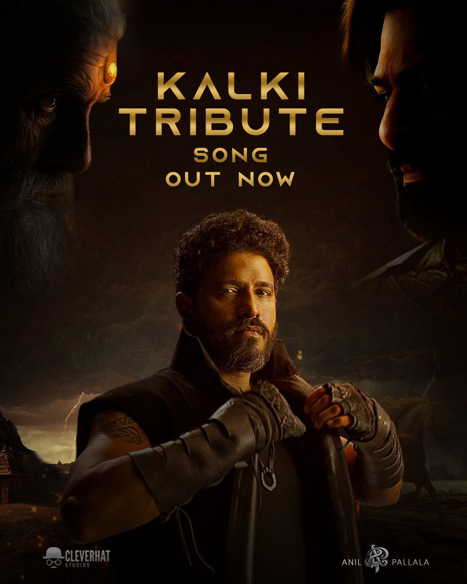 SureshPRO_'s tweet photo. An ode to the timeless force on the 1-year anniversary of #Kalki2898AD.

Here's the #KalkiTribute – a modern mantra echoing the spirit of an epic. 
Composed & Performed by @anilpallala
Music Video Directed and Produced by : @Harendranath85 #CleverHat

Listen now ➡️ https://t.co/jLiUdaw8kA