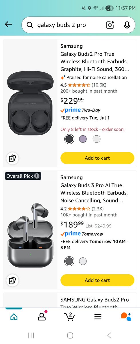 tblanch24's tweet photo. @samsung - you're the seller oj Amazon here. How can you justify a $30 higher price for the older buds? 🤔 🤦‍♂️ https://t.co/rnleIZW8H8