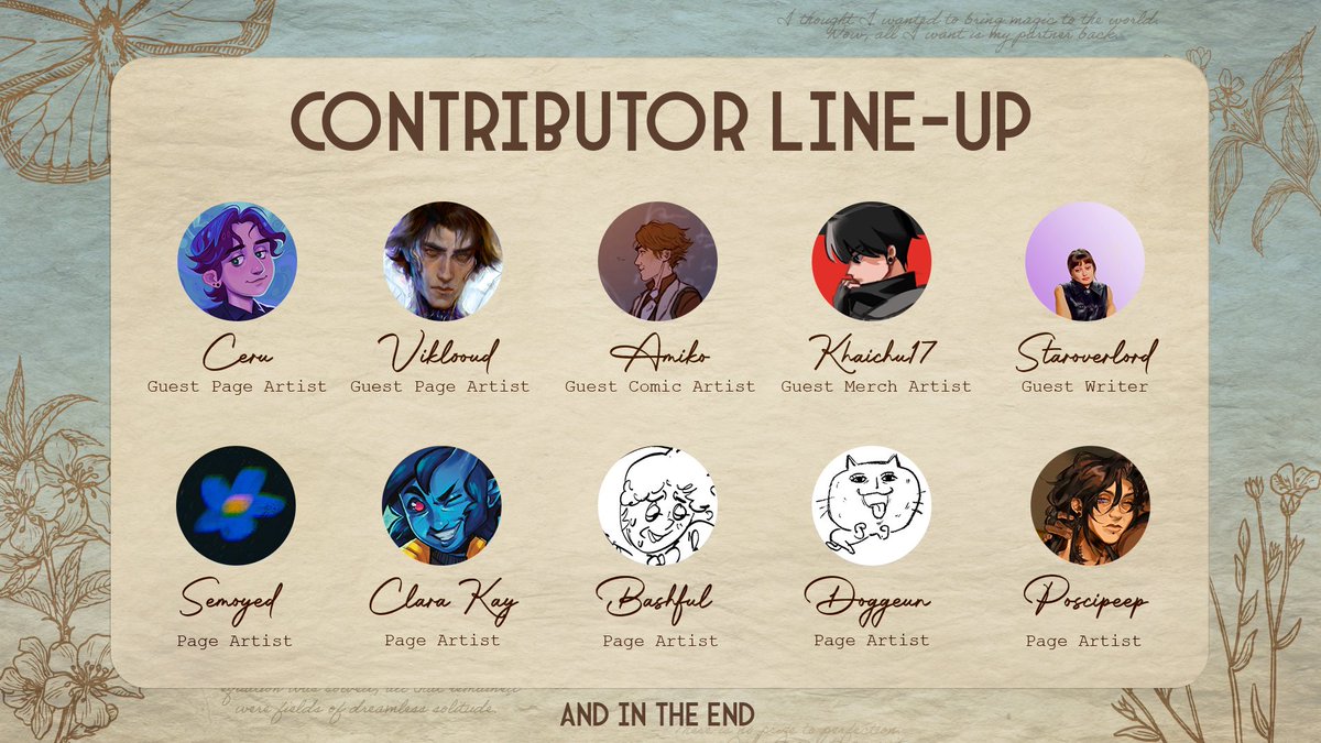 jayvikAUzine's tweet image. 🌼CONTRIBUTOR LINE-UP🌸
Hello Everyone!
Please give a warm welcome to our contributors! We're so excited to have them on the team!
#jayvik #jaycetalis #viktorarcane #arcane