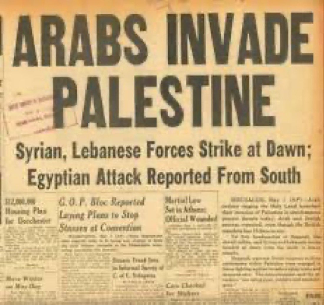 One cannot invade their own home so if Palestine belonged to the Arabs before 1948, can someone kindly help me make sense of this newspaper article?