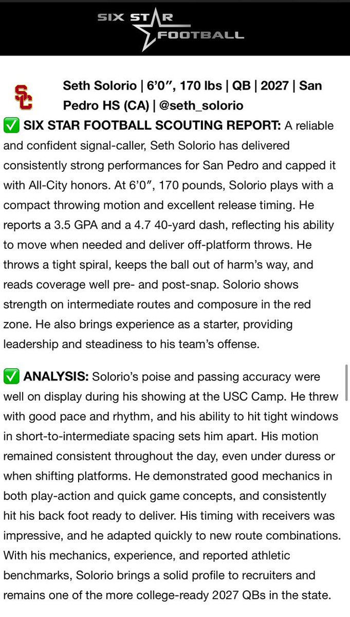 Seth Solorio (@seth_solorio) on Twitter photo Thank you six star football for the amazing write up! #AGTG
<a href="/CDublins14/">Corey Walsh</a> <a href="/CoBasslikdafish/">Kris Bass π΅π·</a>
<a href="/SPPirateFB/">San Pedro Pirate Football</a> <a href="/latsondheimer/">eric sondheimer</a>
<a href="/LACitySection/">City Section News</a> <a href="/CoachReyes_/">Johnathan Reyes</a>
<a href="/CoachDomCosta/">Coach Dom Costa</a> <a href="/sixstarfootball/">Six Star Football | PLUS+</a> Thank you six star football for the amazing write up! #AGTG
<a href="/CDublins14/">Corey Walsh</a> <a href="/CoBasslikdafish/">Kris Bass π΅π·</a>
<a href="/SPPirateFB/">San Pedro Pirate Football</a> <a href="/latsondheimer/">eric sondheimer</a>
<a href="/LACitySection/">City Section News</a> <a href="/CoachReyes_/">Johnathan Reyes</a>
<a href="/CoachDomCosta/">Coach Dom Costa</a> <a href="/sixstarfootball/">Six Star Football | PLUS+</a>