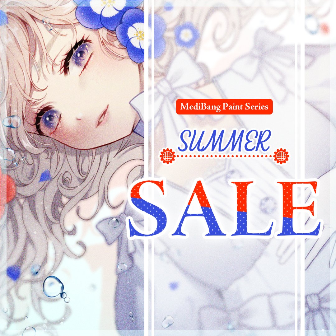 ✨〜〜〜〜〜〜〜〜〜〜〜〜〜〜〜〜〜✨
　　　明日 7/11 AM2:00で終了！
　　#メディバンペイント シリーズ
　　　　　🌞サマーセール🌞 
✨〜〜〜〜〜〜〜〜〜〜〜〜〜〜〜〜〜✨

最新のリリースで
✨すべてのフォントが使い放題✨になった

☀️ MediBang Paint for Desktop
（Steam / Mac App