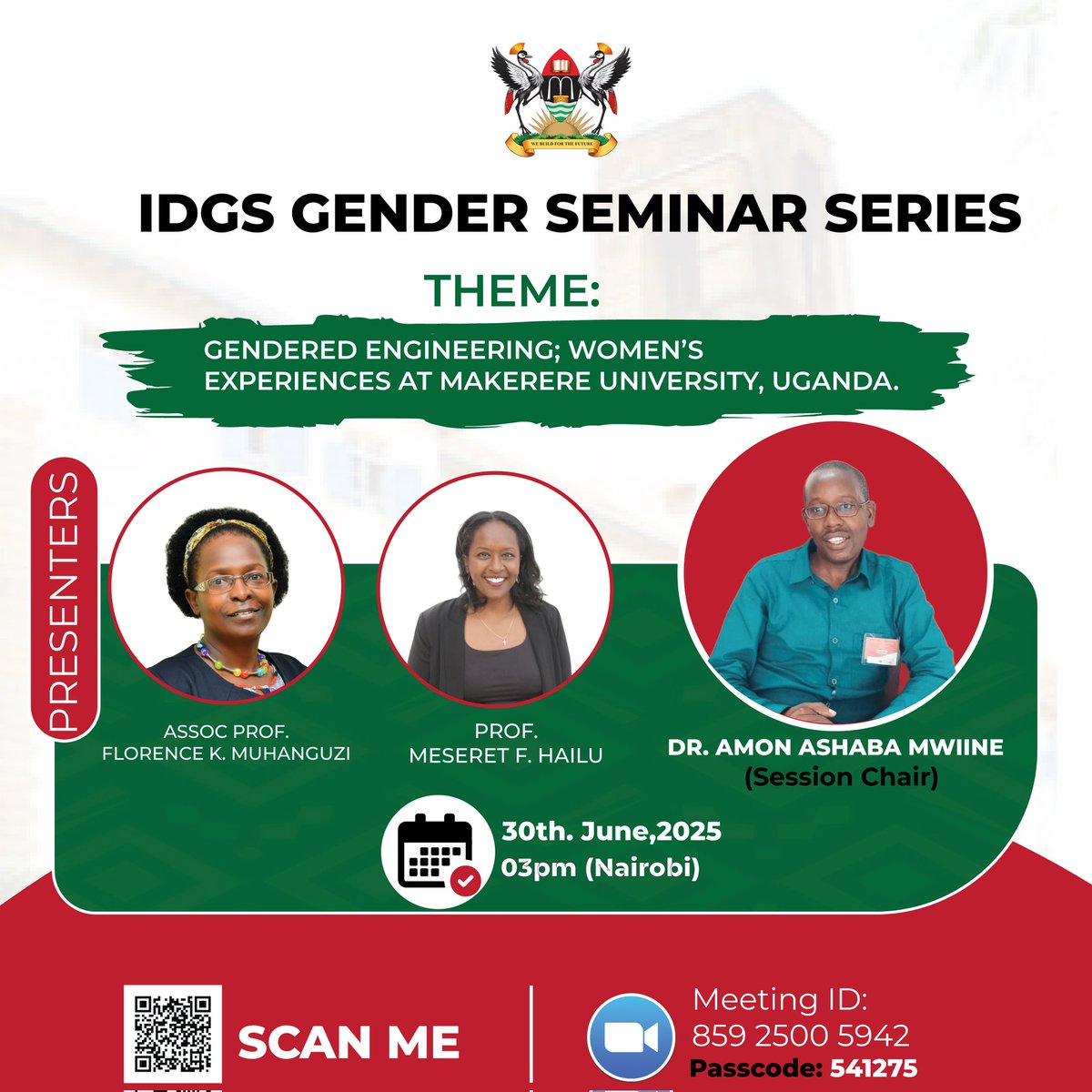 Dr. Amon Ashaba Mwiine; (@amwiine) on Twitter photo As we continue our conversation on Gender, today <a href="/Makerere/">Makerere University</a> <a href="/MakerereCHUSS/">Makerere University CHUSS</a> , we bring you discussion on Gendered Engineering. Join us today at 3pm EAT. As we continue our conversation on Gender, today <a href="/Makerere/">Makerere University</a> <a href="/MakerereCHUSS/">Makerere University CHUSS</a> , we bring you discussion on Gendered Engineering. Join us today at 3pm EAT.