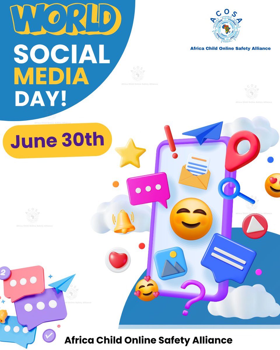 Today is…
World Social Media Day!
30th June 2025

Today, on World Social Media Day, we celebrate the power of connection, but also recognize our shared responsibility to protect the most vulnerable among us: children and young people online.

#AfricaChildOnlineSafetyAlliance