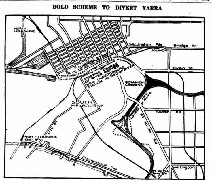 Of my 3,000 followers, fully 181 people so much as saw my last post, which I spent an hour researching, so I'm not sure there's any point persisting here - but *deep sigh* here's today's ...

A bonkers 1924 scheme to divert the Yarra River via Albert Park Lake (which was ...