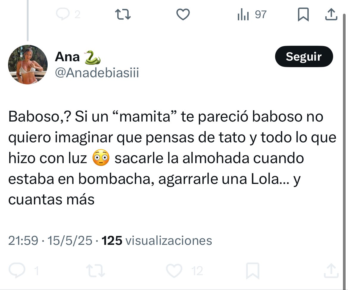 MIRA VOS ESTA MINA SE CANSO DE HABLAR DE TATO , LA QUE LE GRITABA RASCA OLLA AUGUSTO EN LA TRIBUNA , CON QUE CARA ? ACA ESTA LA VERDADERA RASCA OLLA QUE YA SE CANSO DE COLGARSE DE CHIARA Y AHORA LE PIDE FOTO A TATO 😂
Te refresco la memoria !.

Rasca olla

#GranHermano