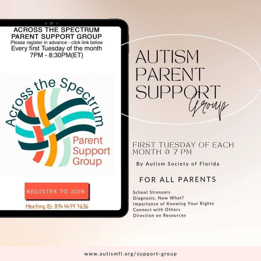 AutismFlorida's tweet image. 🤔 Do you lack feeling connected to other parents who are dealing with similar situations as your own?
Join us this Tuesday for our monthly #autism #parent #supportgroup
Tuesday, July 1 at 7 PM
Register here
us02web.zoom.us/meeting/regist…