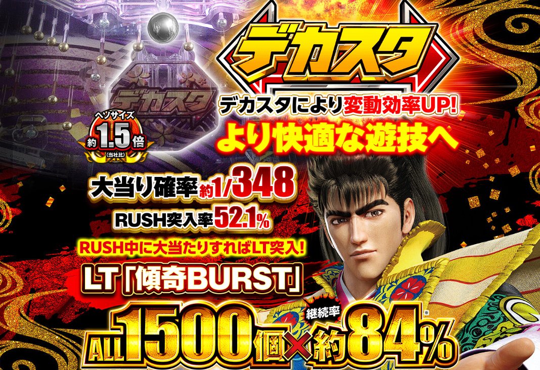 スマパチ 花の慶次 デカスタ 348LT 実機！ 選べるオプション多数