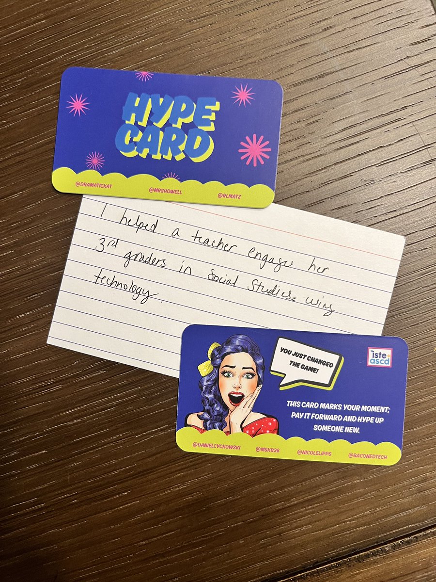 So many incredible “good things” from this year shared at our #AmplifyEachOther #ISTELive session 🎉 Posting anonymous ones here to share the positive impact educators are making! Remember to #payitforward by sharing the #HYPEcard! ⬇️

<a href="/nicolelipps/">Nicole Lipps 🤠 #ISTE Live ✈️ Adobe San Francisco</a> <a href="/RachelLMatz/">Rachel Matz</a>