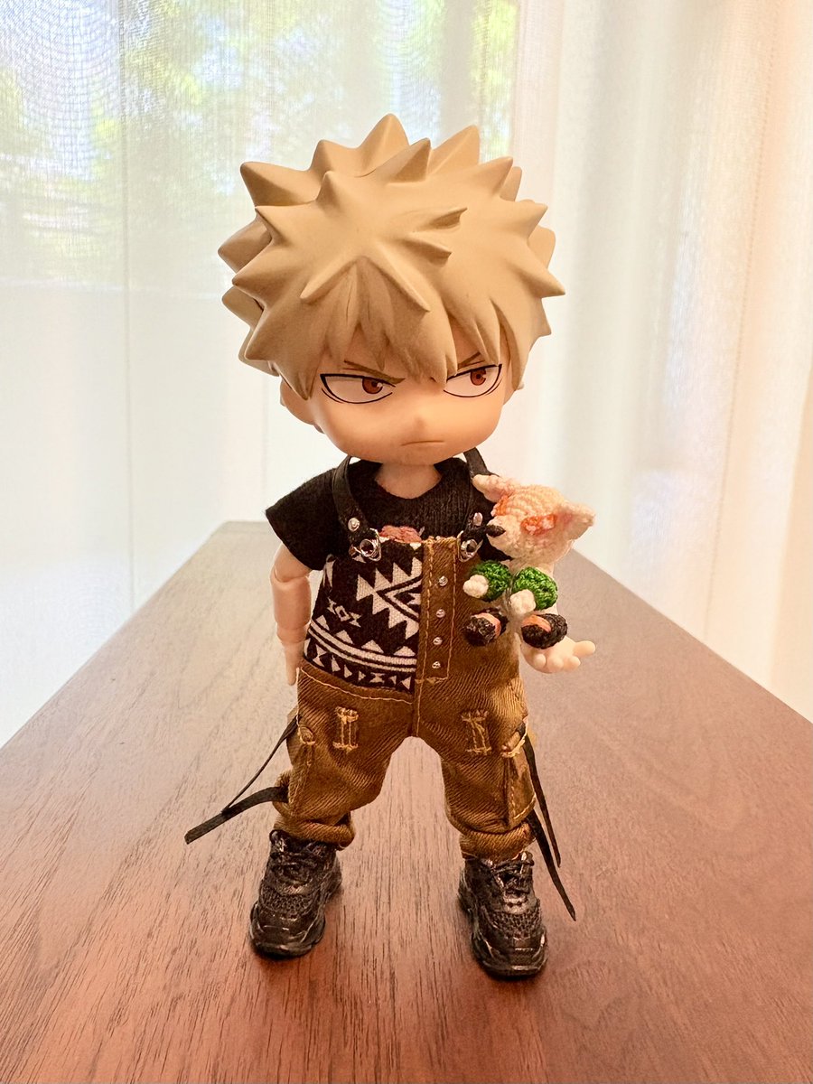 めっちゃかっこいいサロペ届いたから愛犬と😊