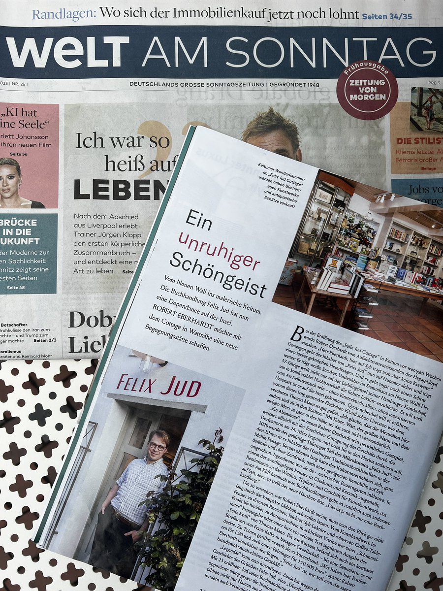 Das neue Felix Jud Cottage auf Sylt in „Die Stilisten“ der Welt am Sonntag.