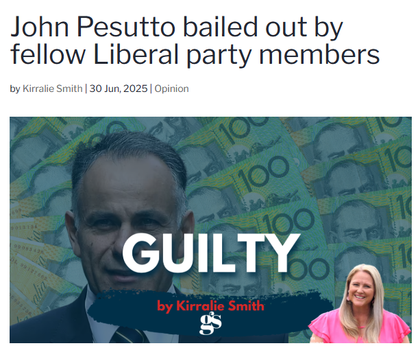 Former leader John Pesutto was clearly found guilty of defaming fellow democratically elected MP Moira Deeming, and yet the party still chose to bail him out.

🔥Article | GoodSauce.news/41541-2/