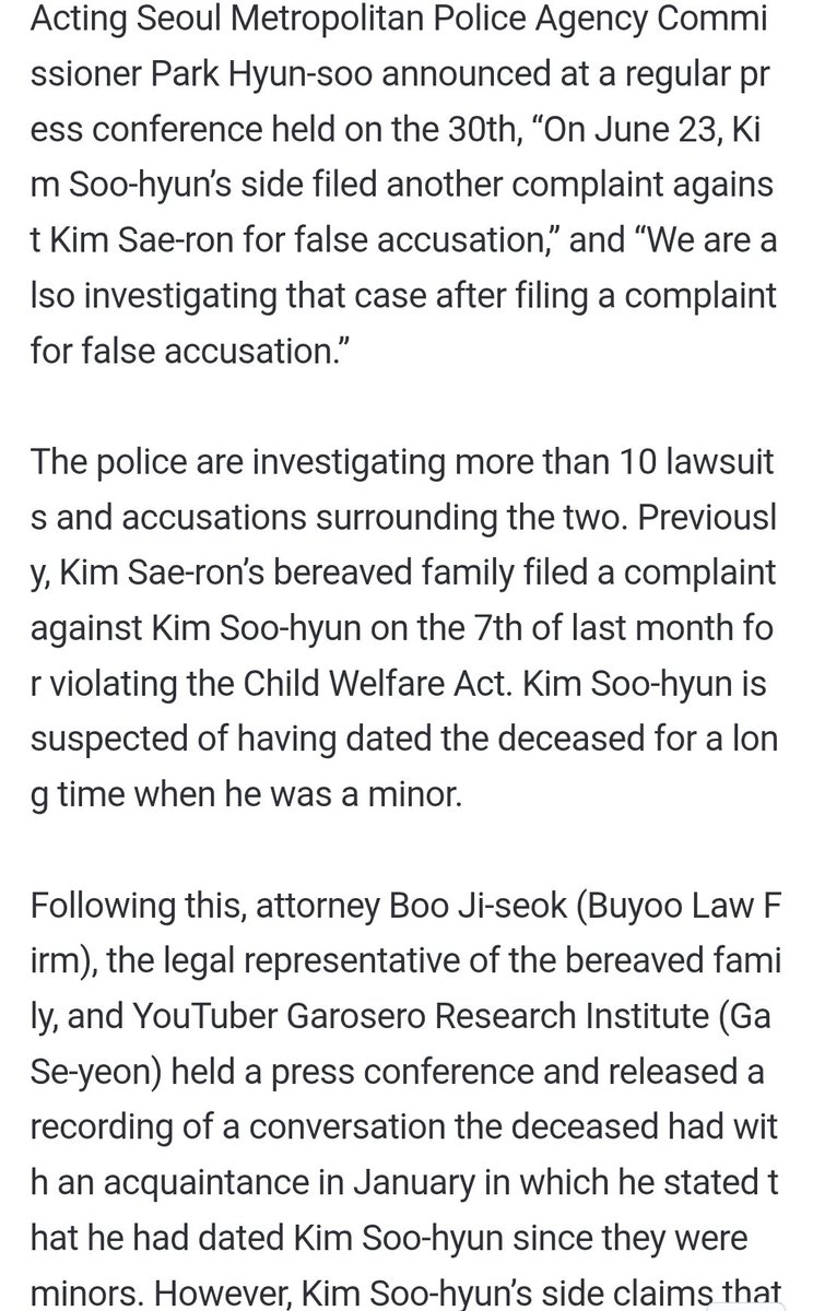 London4ksh's tweet photo. Truth vs. Manipulation: Kim Soo hyun's Legal Counterattack Unfolds

June 30, 2025

In a rapidly evolving legal battle marked by manipulation, defamation, and technological deception, South Korean actor Kim Soo Hyun has taken a firm and calculated stand to defend his reputation. On June 30, 2025, during a regular press briefing, the Seoul Metropolitan Police Agency confirmed that Kim Soo-Hyun has filed an additional lawsuit against the late Kim Sae-ron for false accusations, marking a significant development in an already contentious case.

Background of the Conflict

The origins of the legal dispute trace back to May, when Kim Sae ron’s bereaved family filed a posthumous complaint against Kim Soo hyun, accusing him of violating the Child Welfare Act. The claim suggested that Soo Hyun had been romantically involved with Kim Sae Ron when she was a minor, and this narrative was pushed further during a press conference held by family lawyer Boo Ji-Seok and controversial YouTuber group Garosero Research Institute specifically Ga Se-Yeon.

During the event, they released an alleged recording in which the deceased claimed she had dated Kim Soo-hyun since their teenage years. However, Kim’s legal team quickly identified critical inconsistencies and evidence of artificial intelligence (AI) manipulation in the audio file.

Police Confirmation of AI Forgery

Seoul’s Acting Police Commissioner Park Hyun-soo confirmed that their department completed the investigation into the AI forged audio on June 18. The findings substantiate Kim Soo-hyun’s claim that the recording had been deliberately altered using AI, creating a false narrative intended to incriminate him.

Following this, police are coordinating the appearance of suspect Ga Se-Yeon, who not only helped distribute the manipulated recording but is also facing complaints from Kim Soo-hyun’s agency, Gold Medalist, for violating both the Stalking Punishment Act and the Information and Communications Network Act (defamation). A Multi-Layered Legal Web.

At least ten lawsuits have now emerged surrounding this case, showing the deep-rooted damage caused by misinformation and technological abuse. By filing an additional lawsuit on June 23 for false accusations, Kim Soo-Hyun has demonstrated his unwavering determination to pursue truth and justice, even after the passing of the accused.

The Implications;

This case has far-reaching consequences,not just for the individuals involved but for the wider entertainment industry, where AI manipulation, cyber defamation, and witch-hunt culture have created a toxic climate of public suspicion and media sensationalism. Kim Soo-hyun’s legal actions may set a landmark precedent against fabricated content and posthumous slander,especially those spread with the help of powerful platforms like YouTube and supported by opportunistic legal teams.

As this case unfolds, it has become increasingly clear that truth is no longer a passive virtue,it is a right that must be actively defended, even in the face of grief, controversy, and

Conclusion:

Kim Soo-hyun is not only fighting to clear his name but is also exposing a dangerous system that weaponizes lies through AI and media manipulation. His courage is not just defence,it's a warning to those who think they can silence truth with deceit.

🔗 Original Article – Edaily Reporter Jeong Yun-ji (June 30, 2025)https://t.co/9vRrRSPvP6