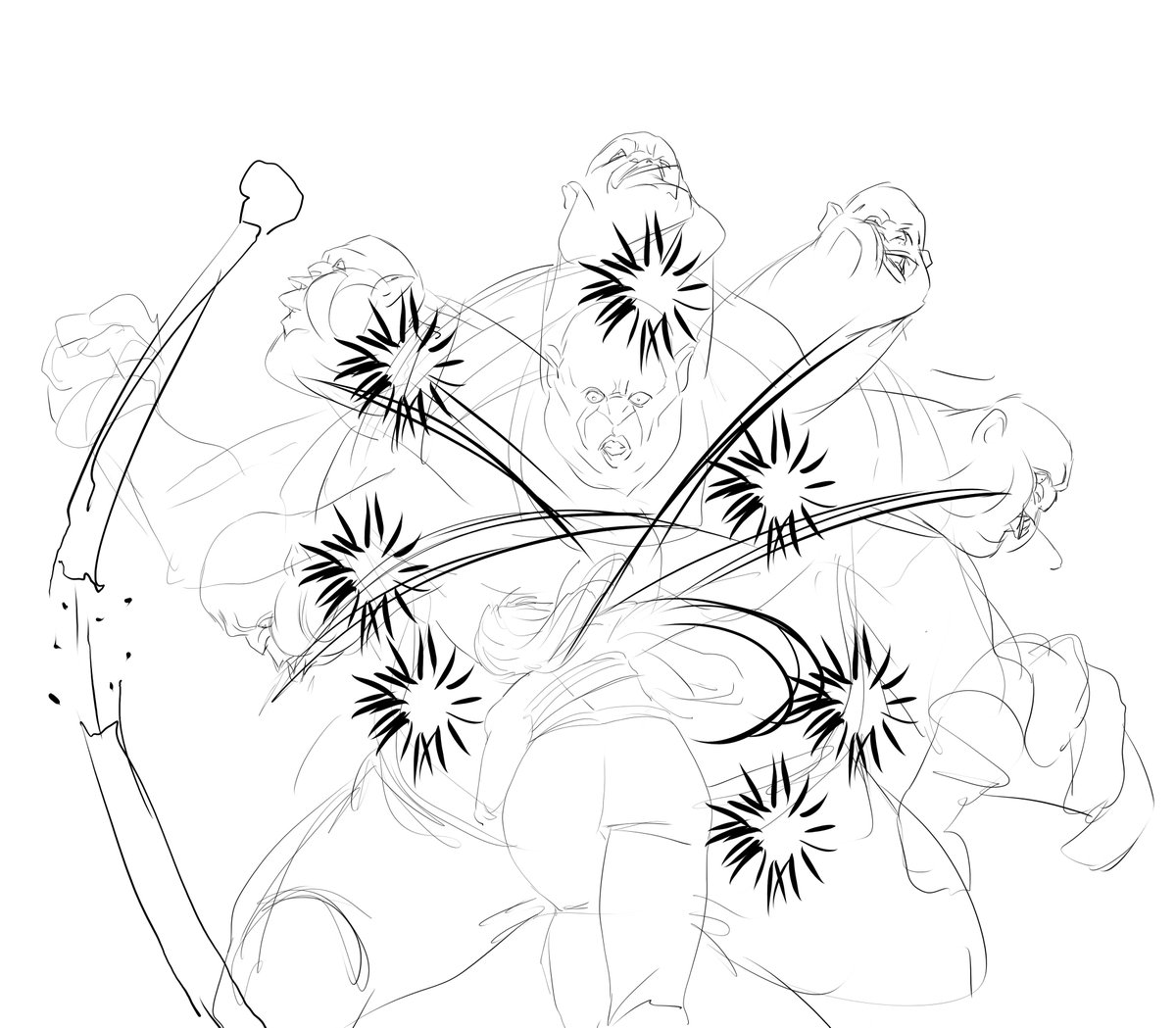 sergiogGonzoM's tweet image. new idea for the patreon, Vi vs punching bag Warden WIP patreon.com/posts/comic-wi…