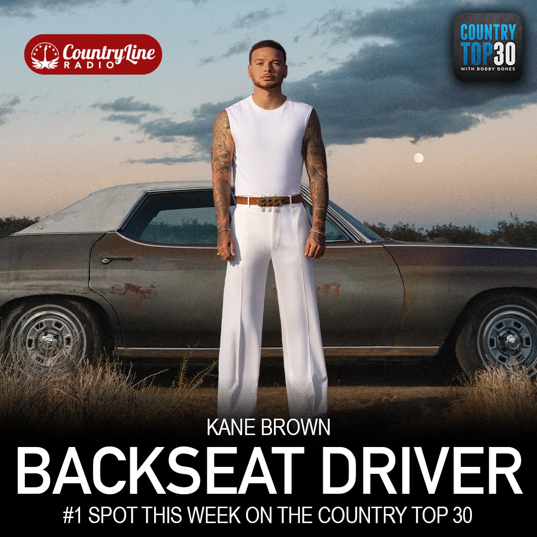 BACKSEAT DRIVER
Going to the top spot this week on the #countrytop30 is the legend Kane Brown, who is in the driver seat with this one!
Love this! Hear it on #countrylineradio